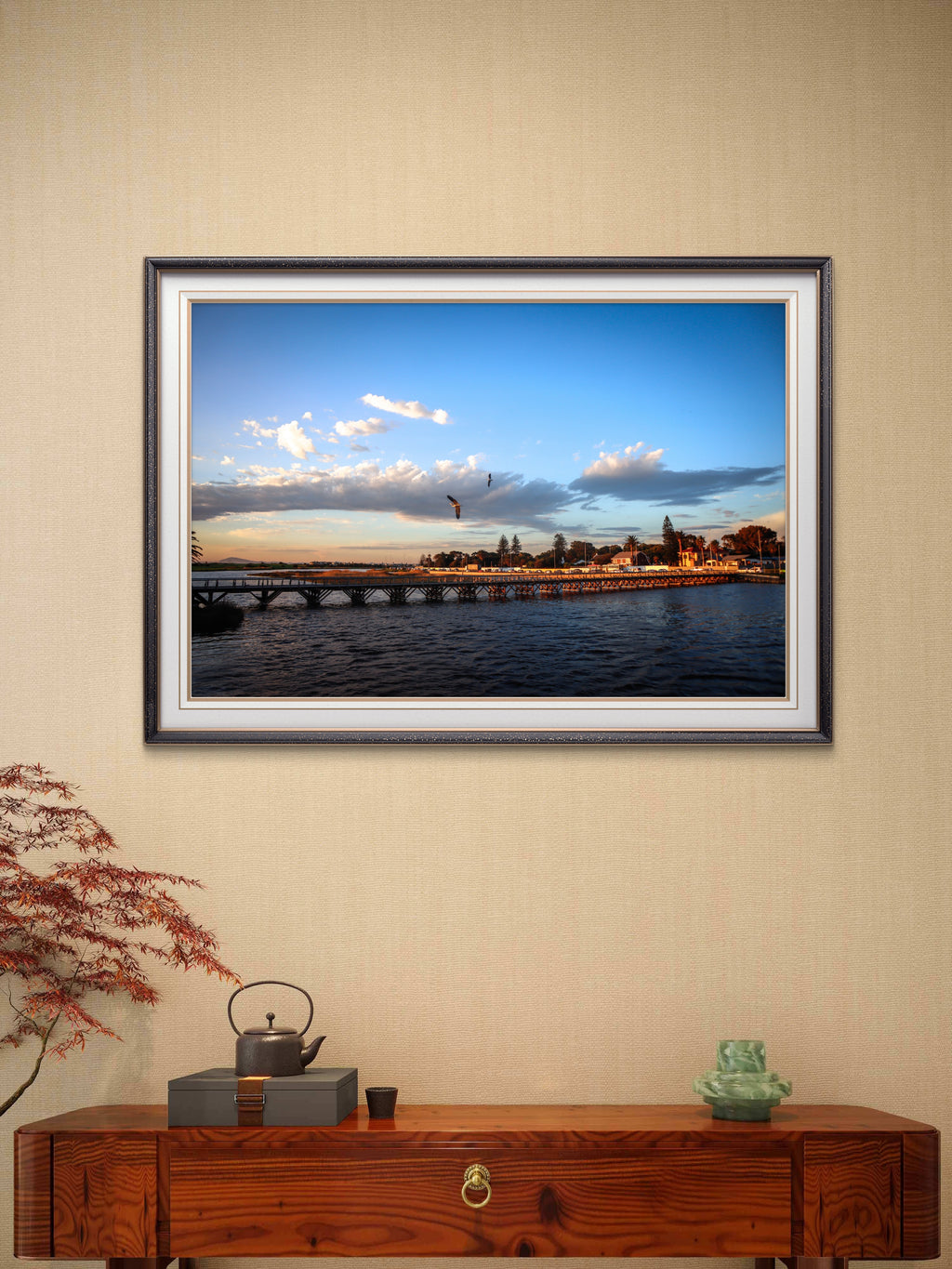 Milnerton Lagoon  | South African Seascape | Coastal Wall Art | Framed Metal Print