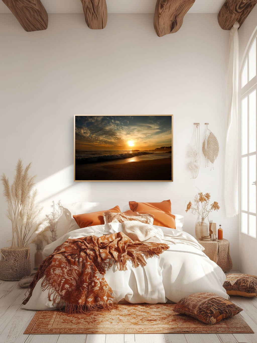 Golden Sunset Tides Table Mountain 2 - Reverse printing onto Acrylic