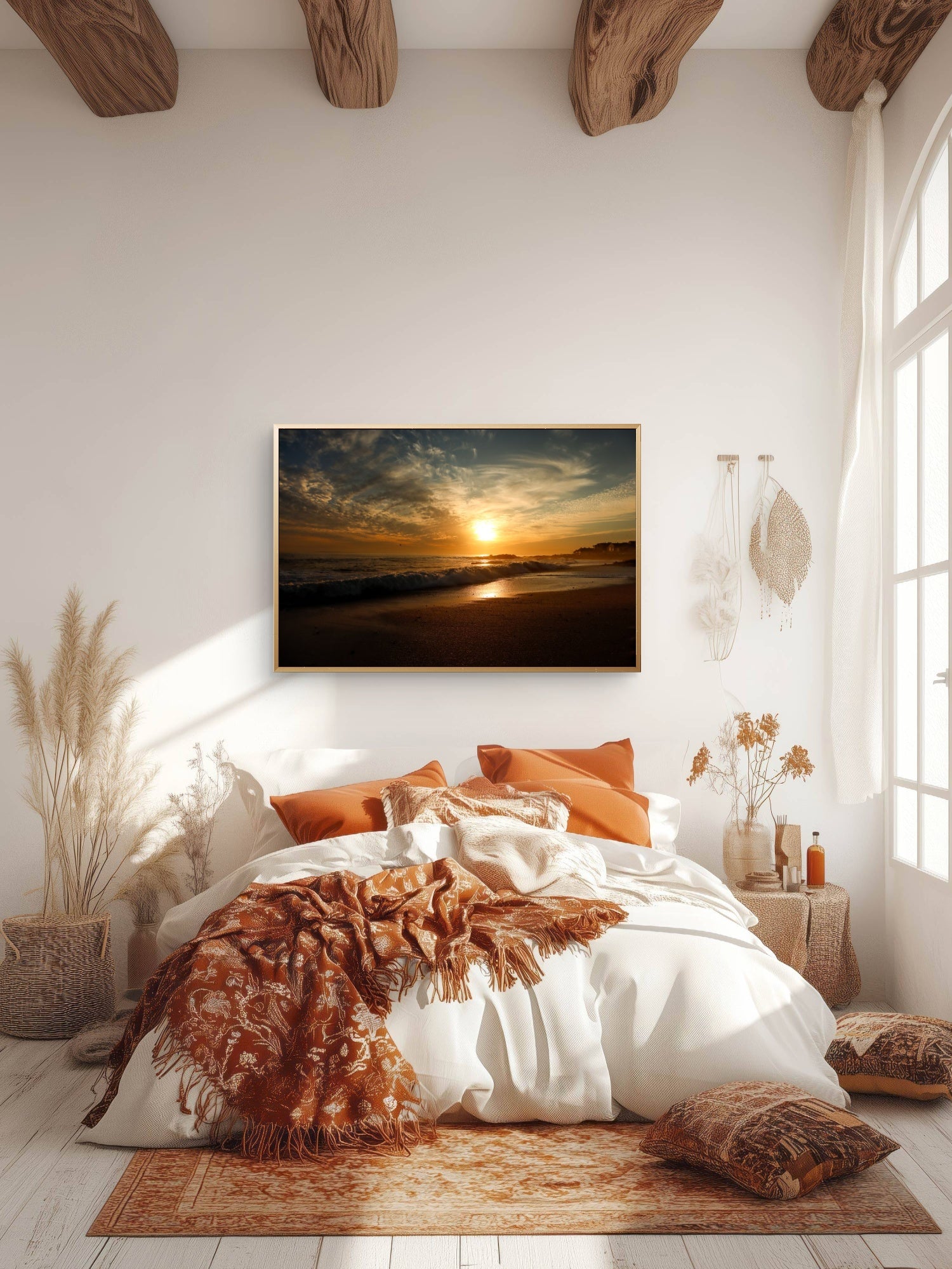 Golden Sunset Tides Table Mountain 2 - Reverse printing onto Acrylic