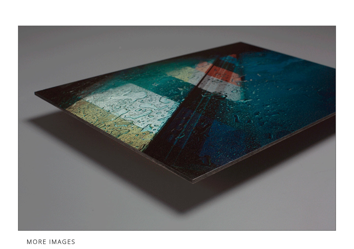 Abstract art piece with geometric shapes on a gray background