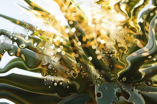 Abstract composition of organic textures and flowing light patterns creating expressive fine art visual movement.