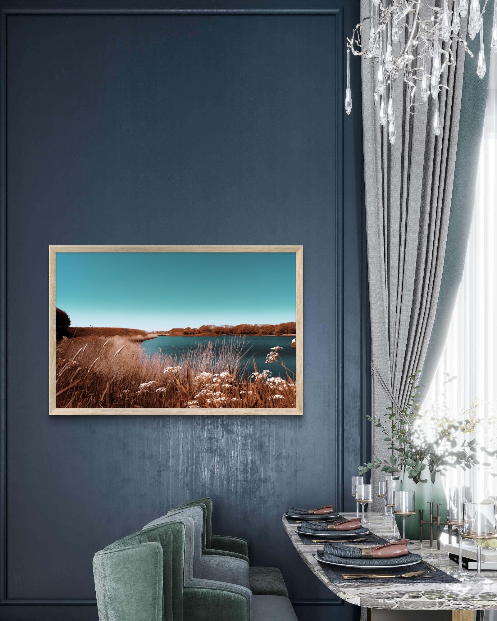 Teal Waterscape | Photography Wall Art | Fine Art Print |Decor Photography Stretched Canvas